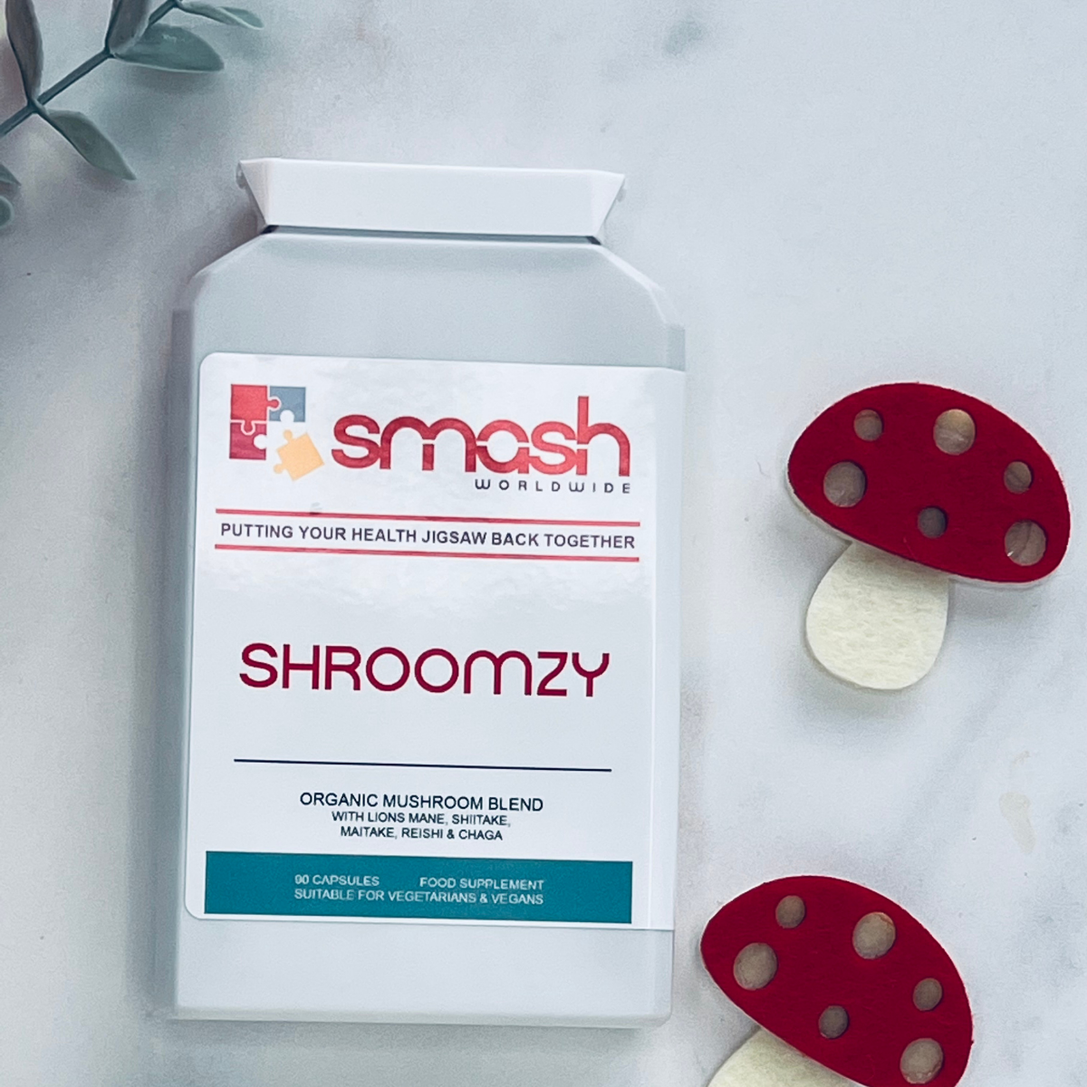 Organic Mushroom Supplement SMASH Worldwide Shroomzy